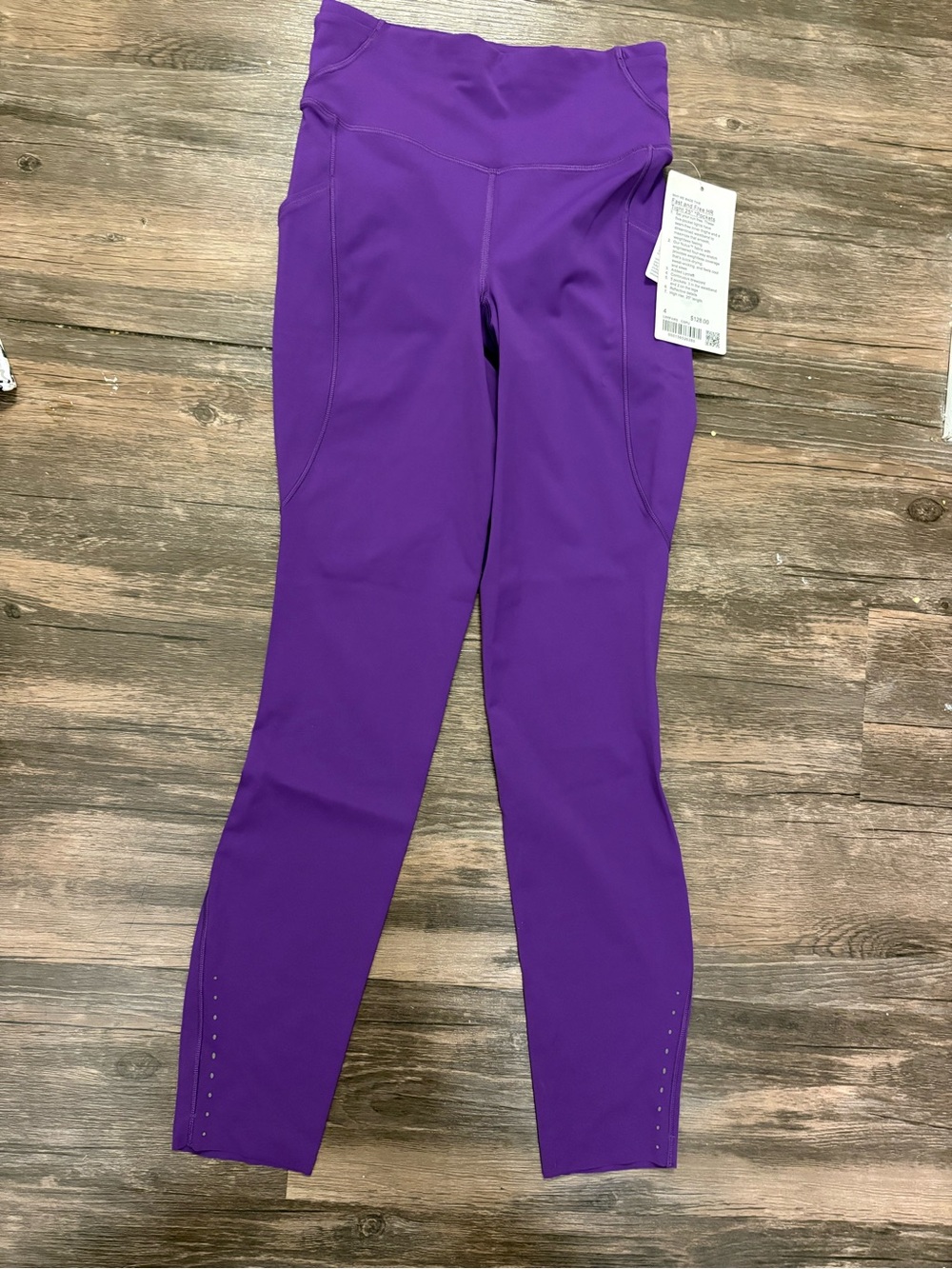 Lululemon fast and free leggings size 4 nwt